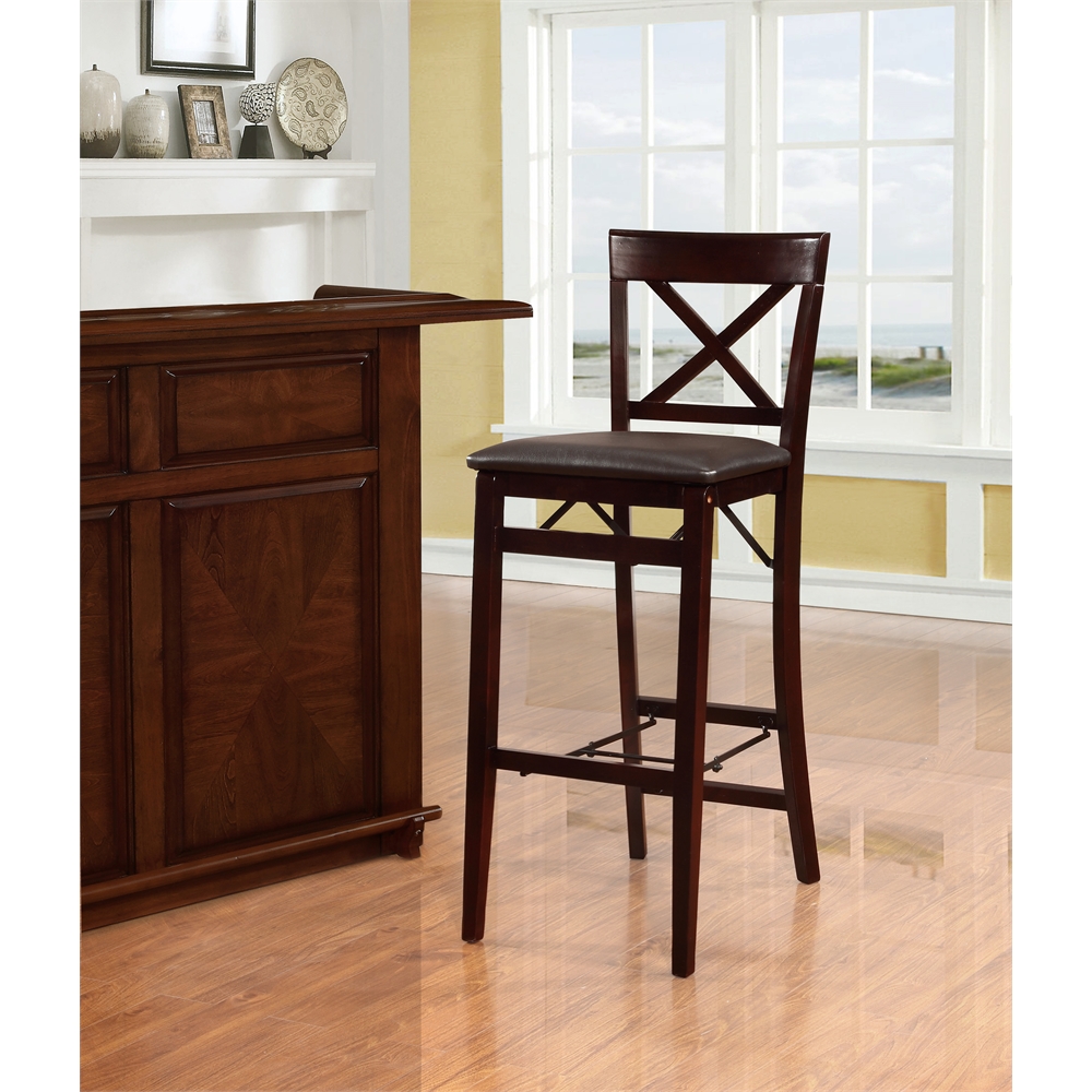 Triena 30 In X Back Folding Bar Stool. Picture 2