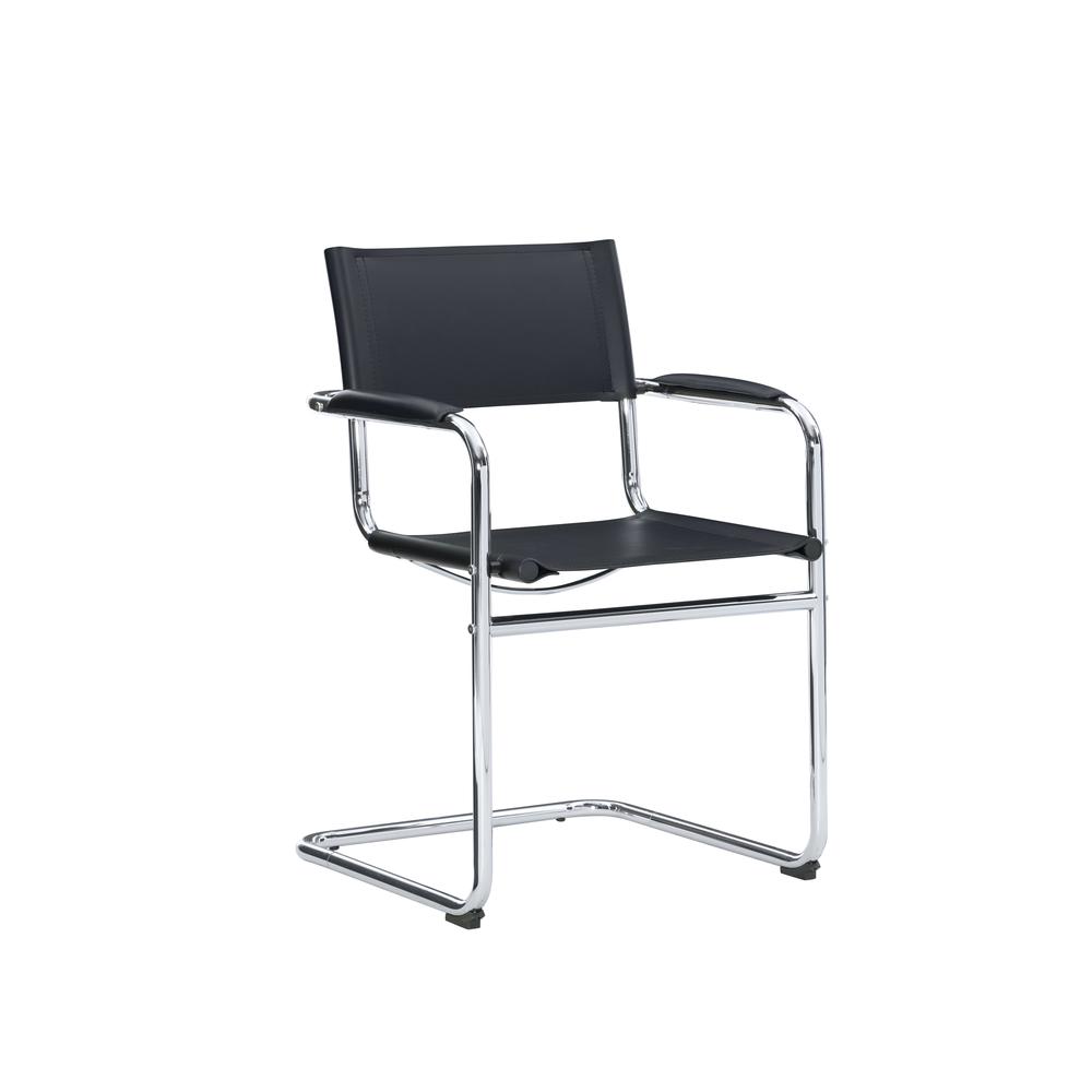 Delta Chair, 21.65"W X 22.44"D X 33.86"H, Chrome. Picture 1