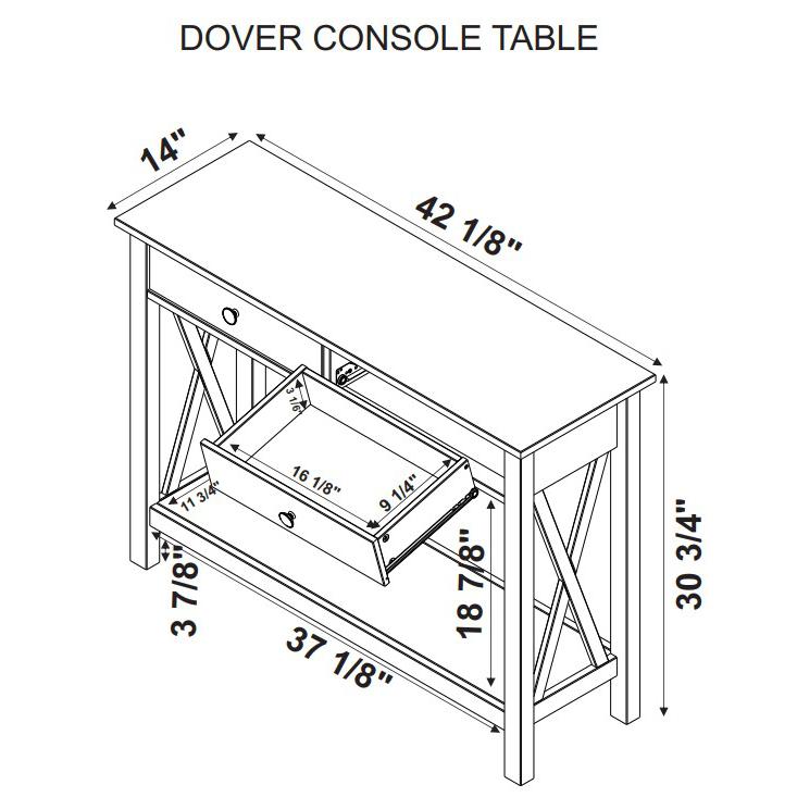 Davis Console Table, Black. Picture 13