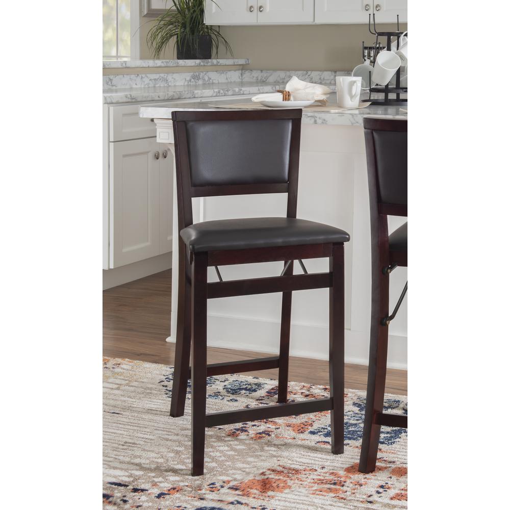 Triena 24 In Pad Back Folding Counter Stool. Picture 12