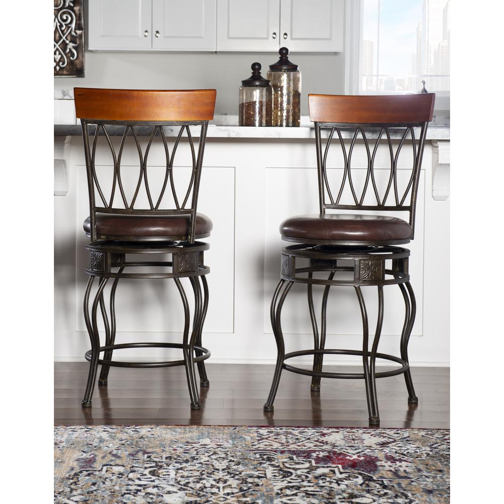Four Oval Back Counter Stool 24. Picture 6