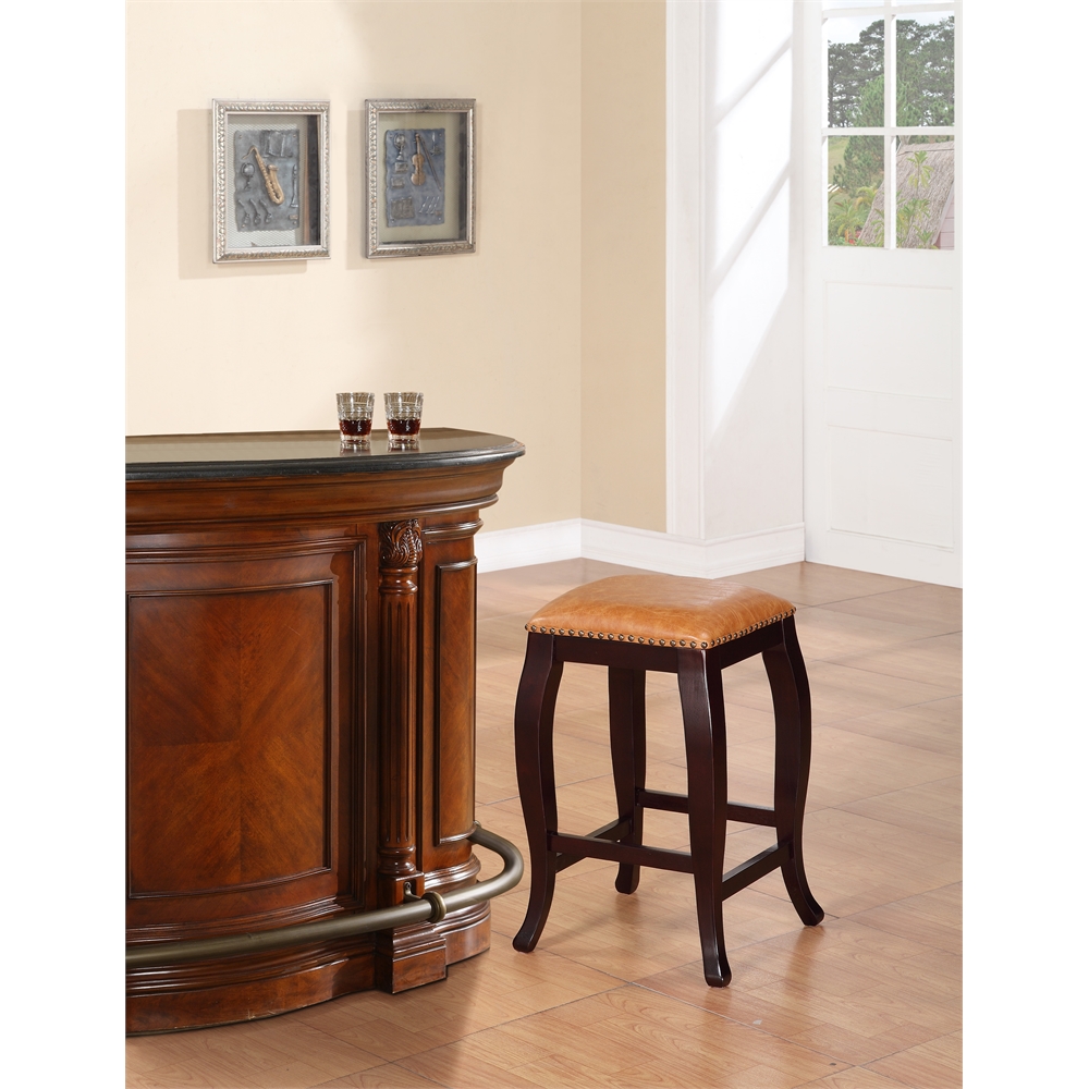 San Francisco Square Top Counter Stool - Caramel. Picture 2