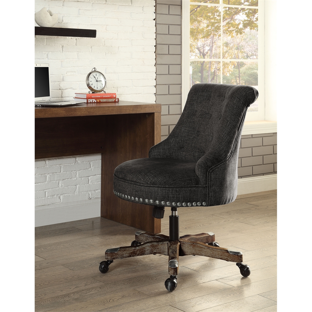 Sinclair Office Chair, Charcoal Gray. Picture 2