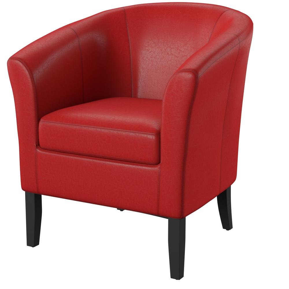 Simon Red Club Chair. Picture 18