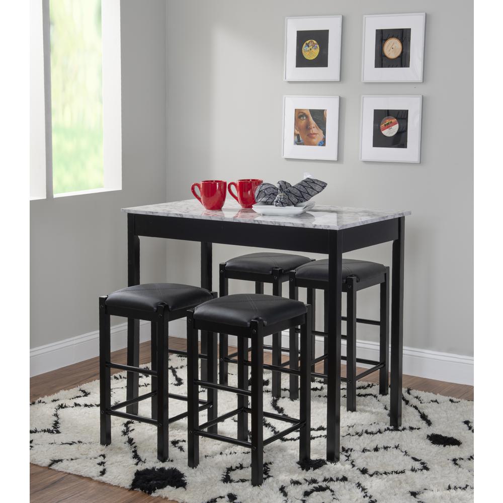 Lancer Backless Counter Stools, Black - Set of Two. Picture 7