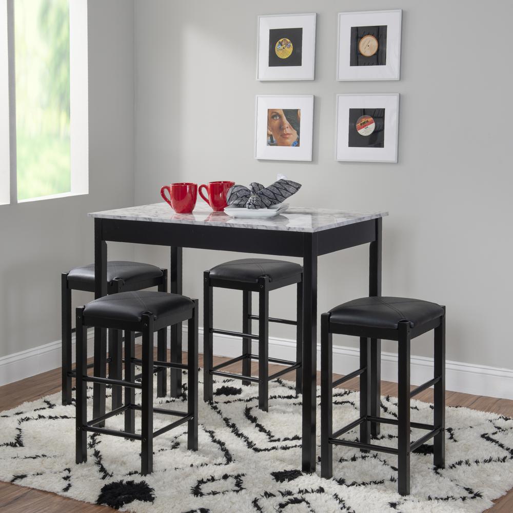 Lancer Backless Counter Stools, Black - Set of Two. Picture 8