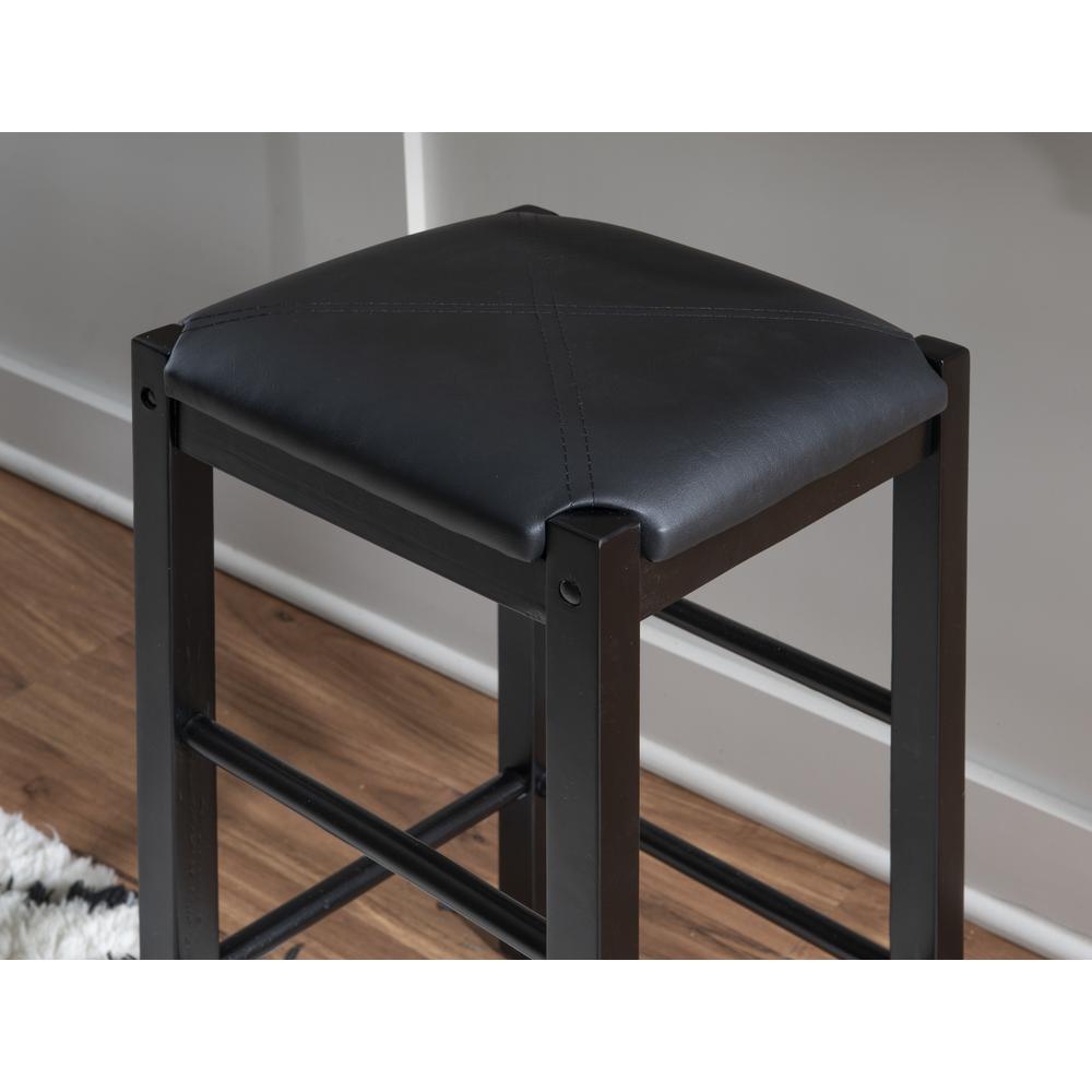 Lancer Backless Counter Stools, Black - Set of Two. Picture 20