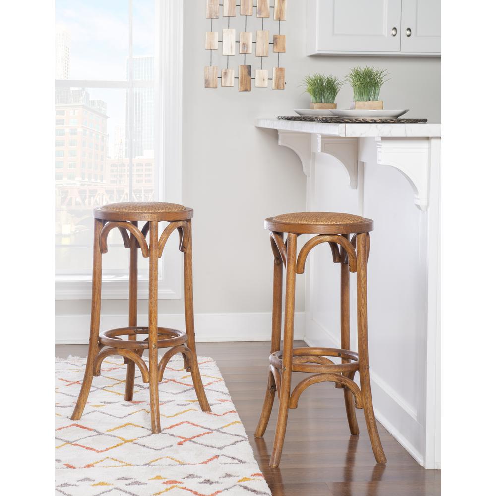 Rae Walnut Backless Bar Stool. Picture 9