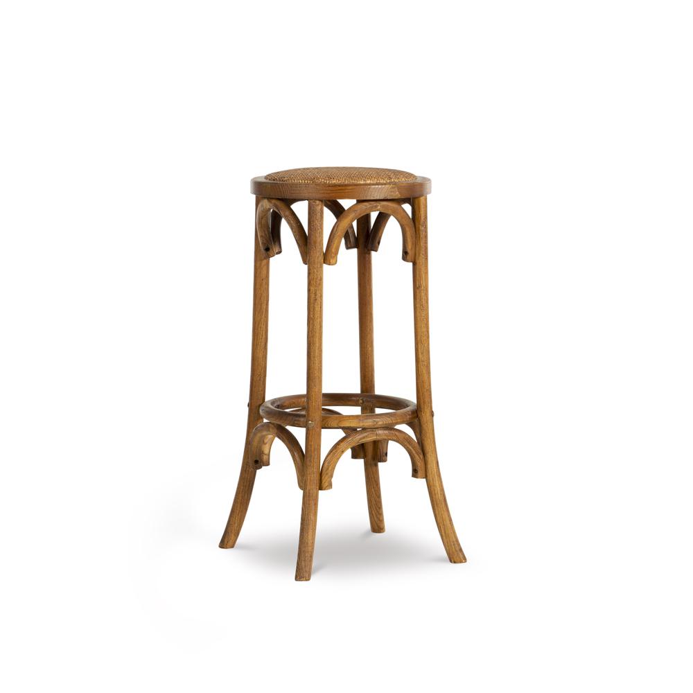 Rae Walnut Backless Bar Stool. Picture 5