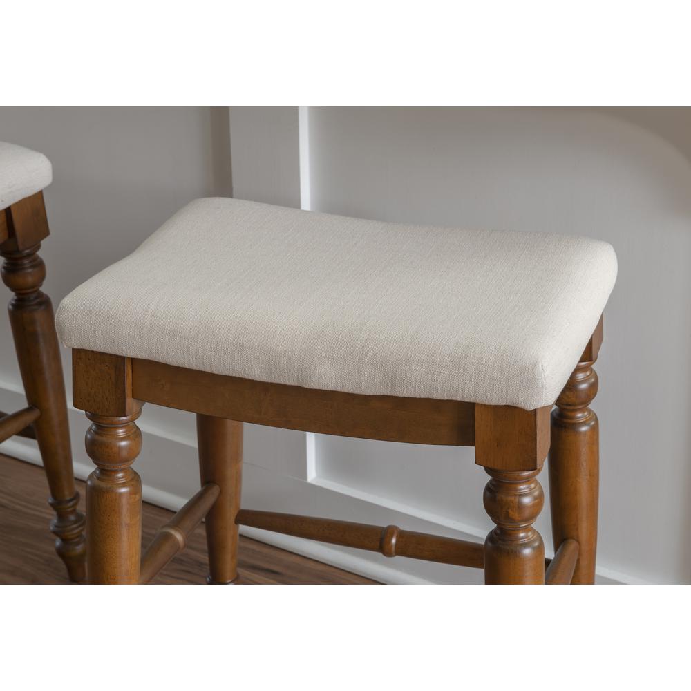 Marino 25" Backless Counter Stool, Linen/Walnut. Picture 7