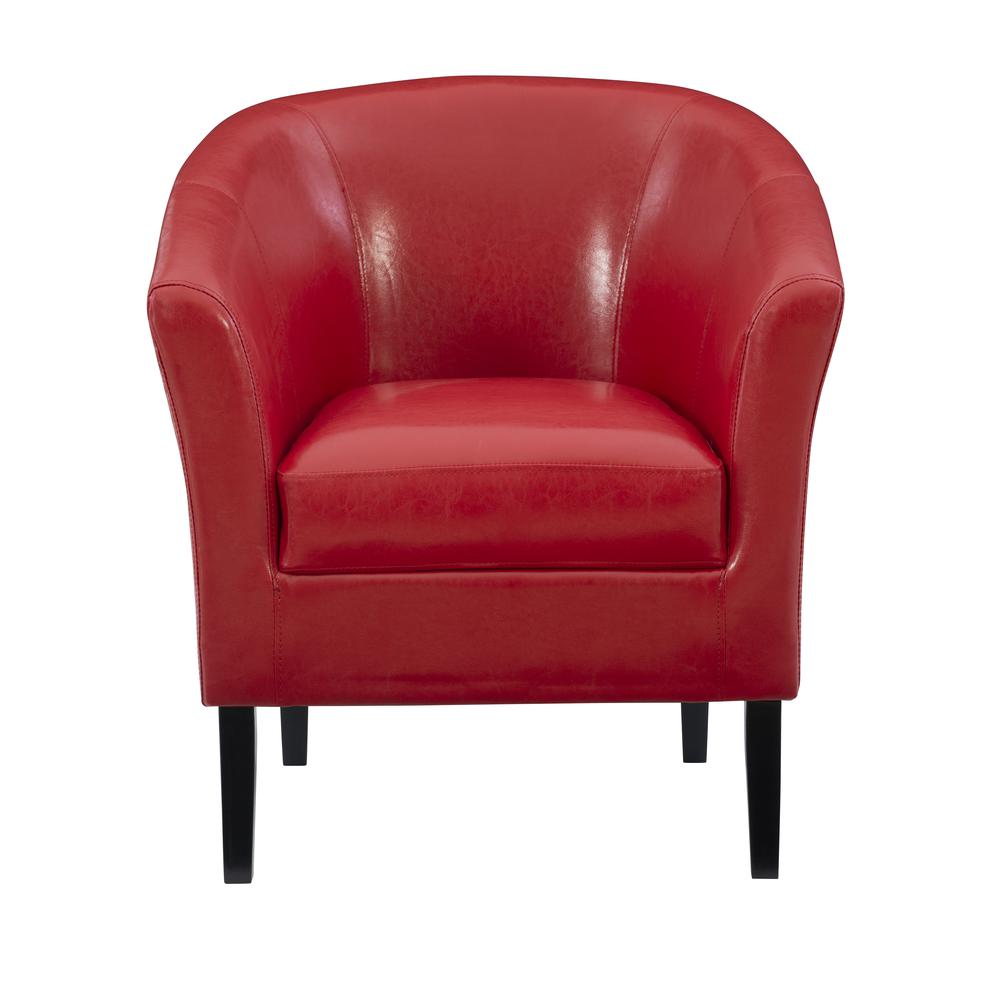 Simon Red Club Chair. Picture 4
