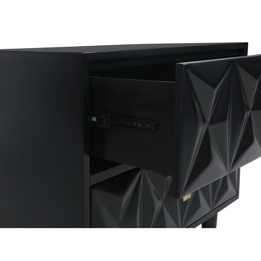 Six Drawer Geo Texture Dresser Black. Picture 2