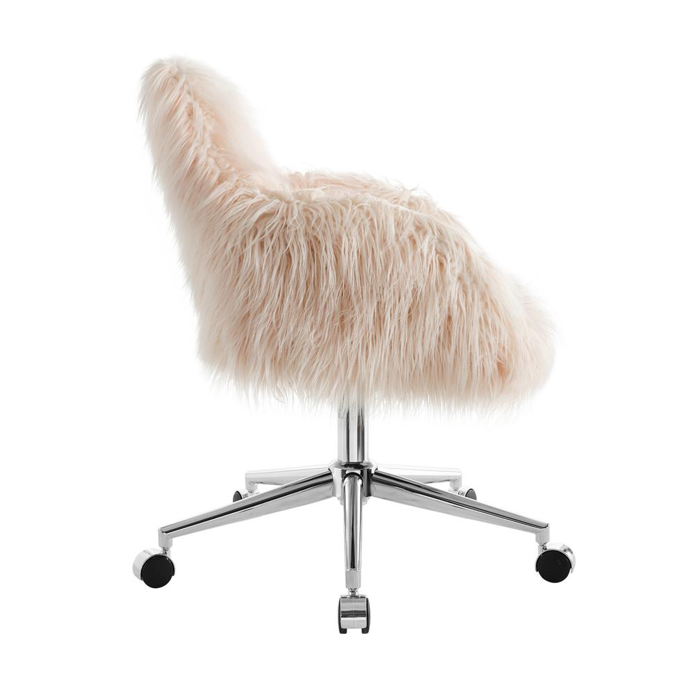 Fiona Faux Fur Office Chair, Pink. Picture 7