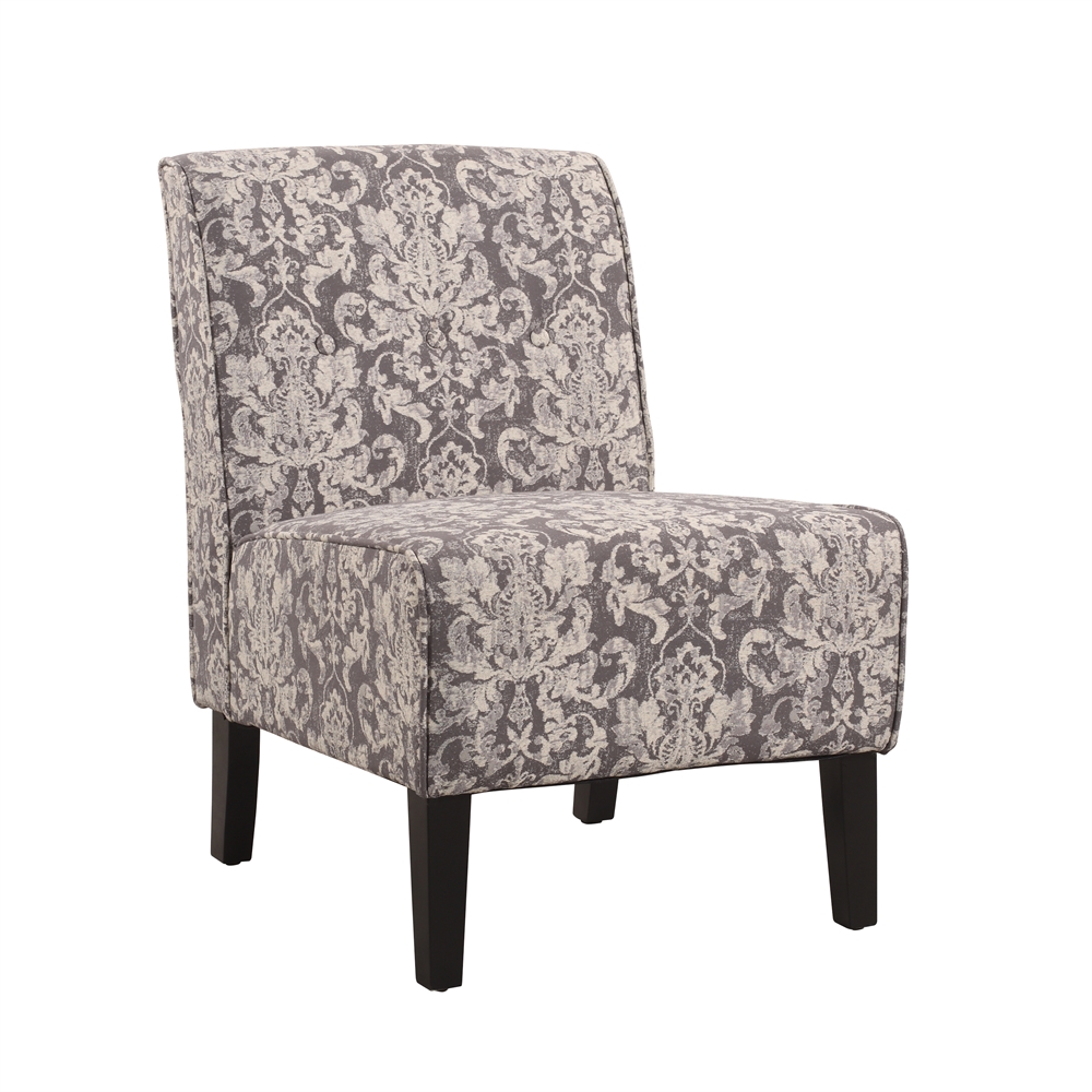 Coco Accent Chair - Gray Damask. Picture 1