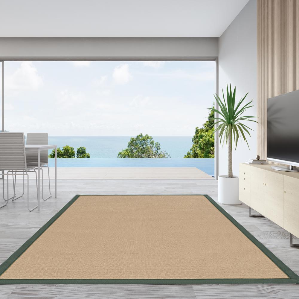 Athena Sisal & Green Rug, Size 9.10 x 13. Picture 2