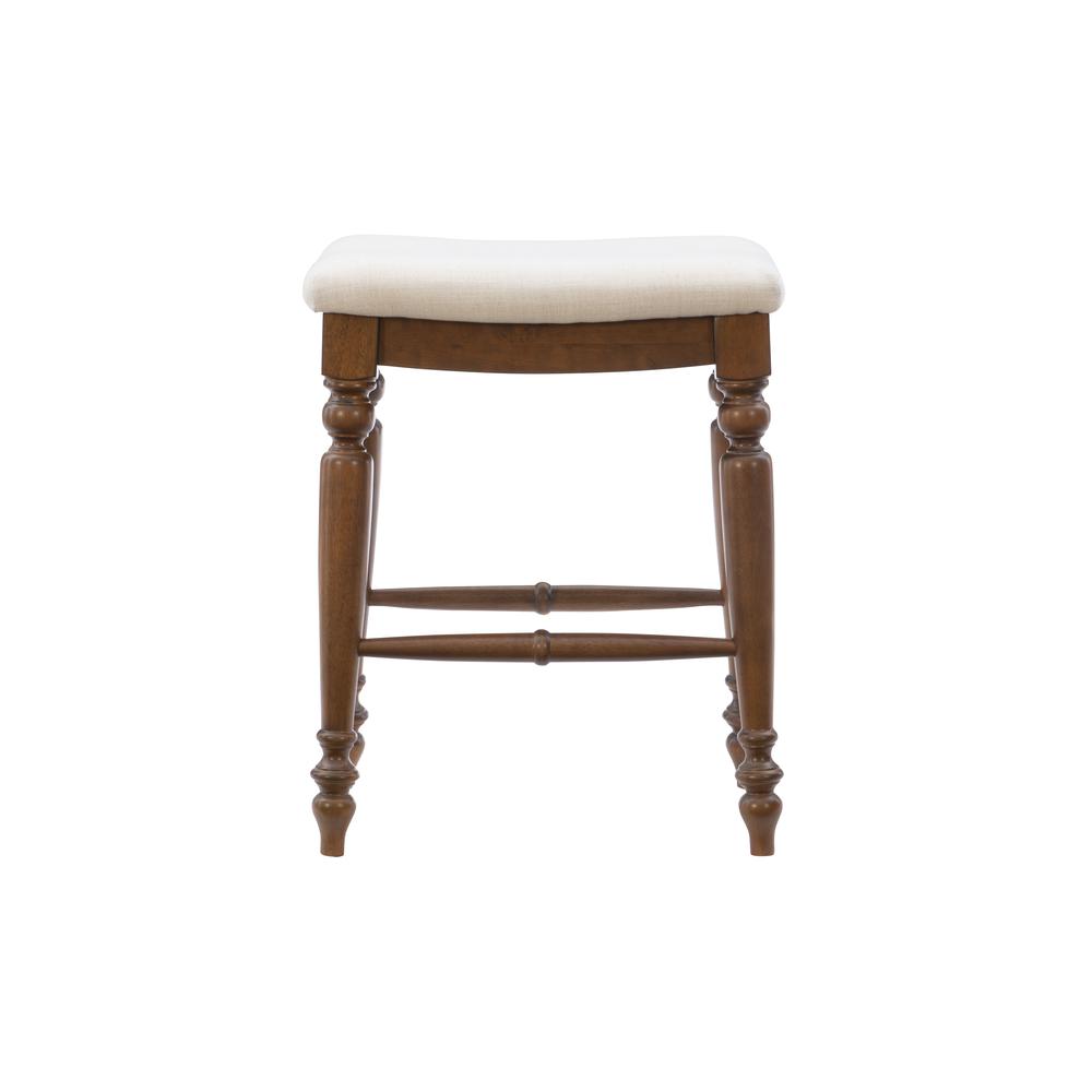 Marino 25" Backless Counter Stool, Linen/Walnut. Picture 2