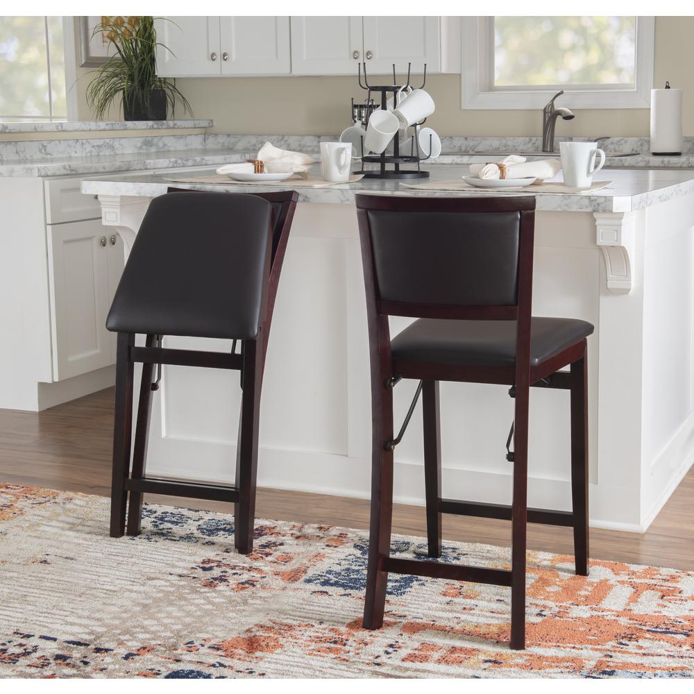 Triena 24 In Pad Back Folding Counter Stool. Picture 11