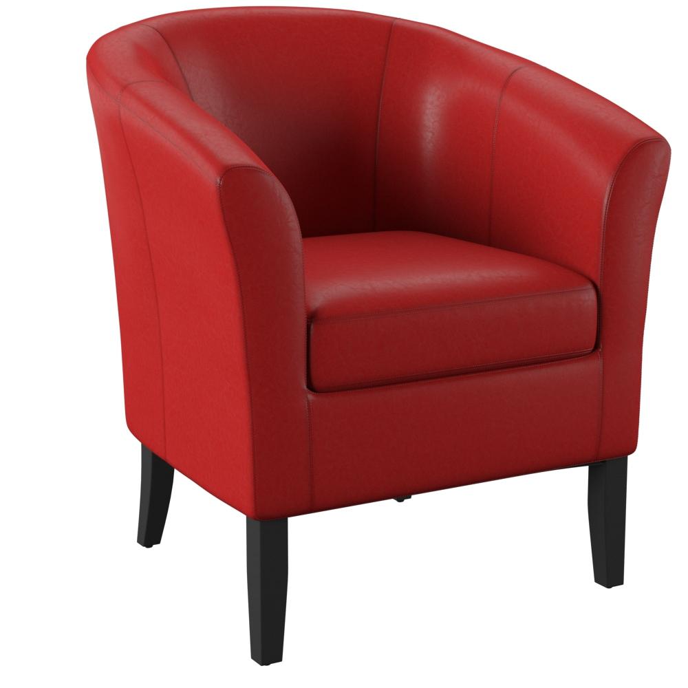 Simon Red Club Chair. Picture 7