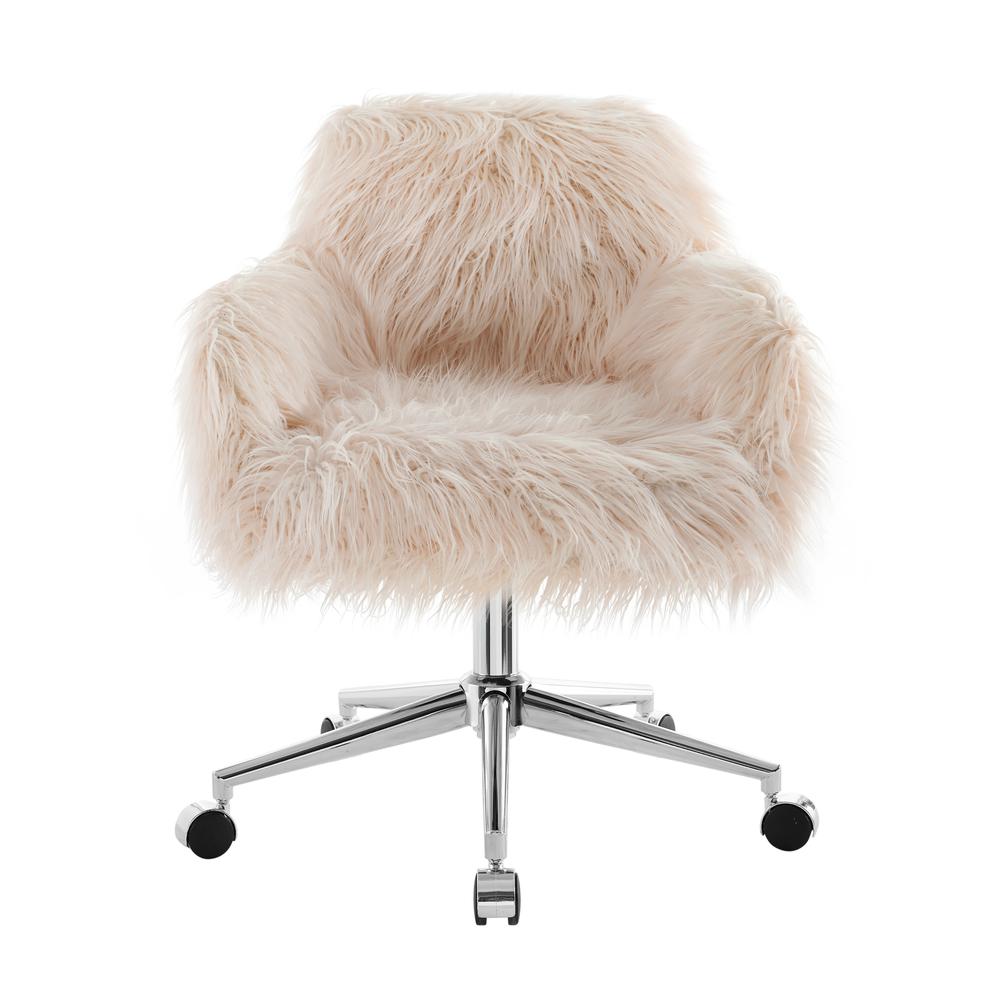Fiona Faux Fur Office Chair, Pink. Picture 5