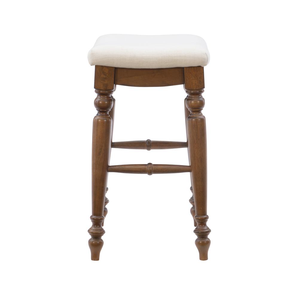 Marino 25" Backless Counter Stool, Linen/Walnut. Picture 3