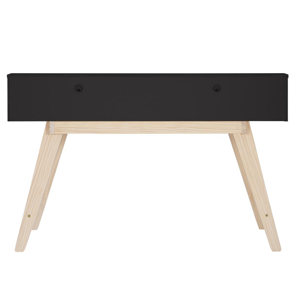 Shivley Two Drawer Desk Black. Picture 5