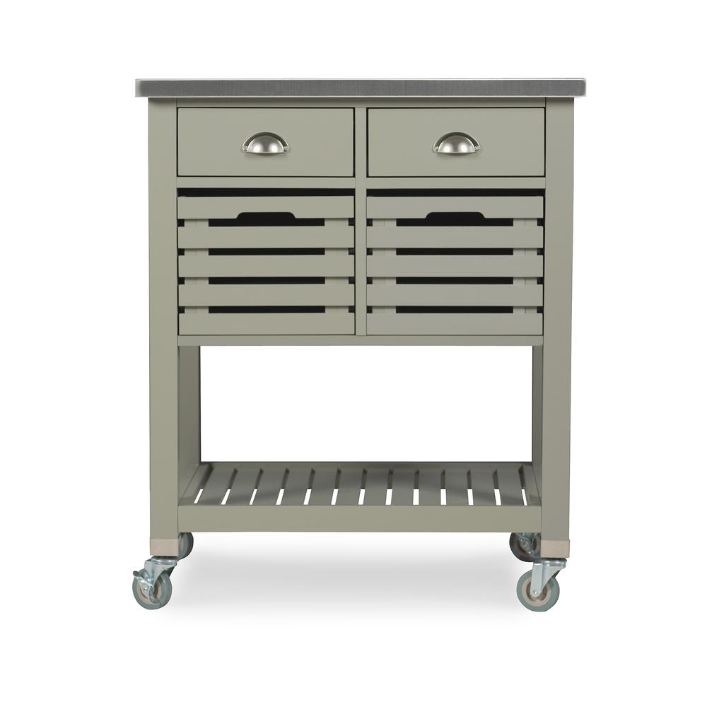 Noelle Grey Kitchen Cart. Picture 7