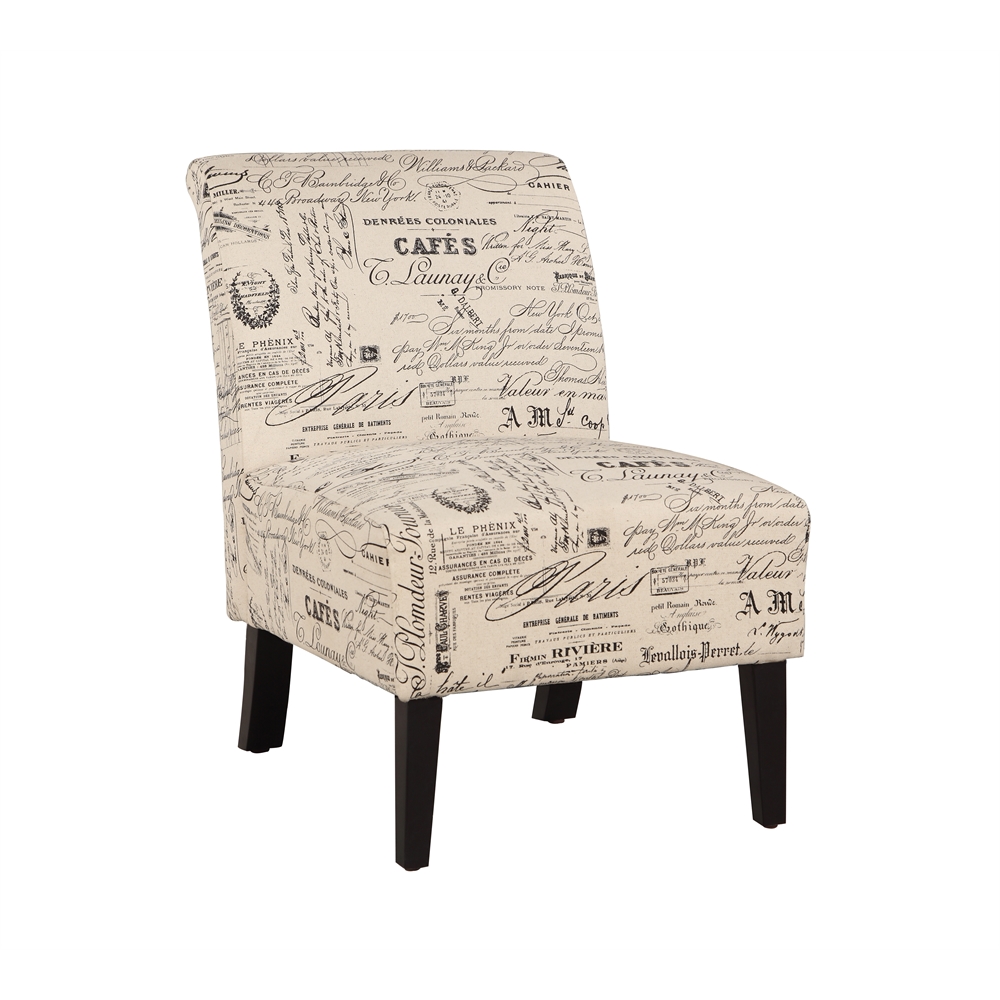 Linen Script Lily Chair. Picture 1