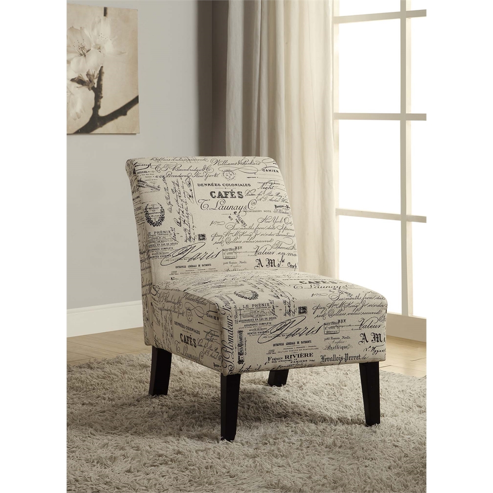 Linen Script Lily Chair. Picture 2