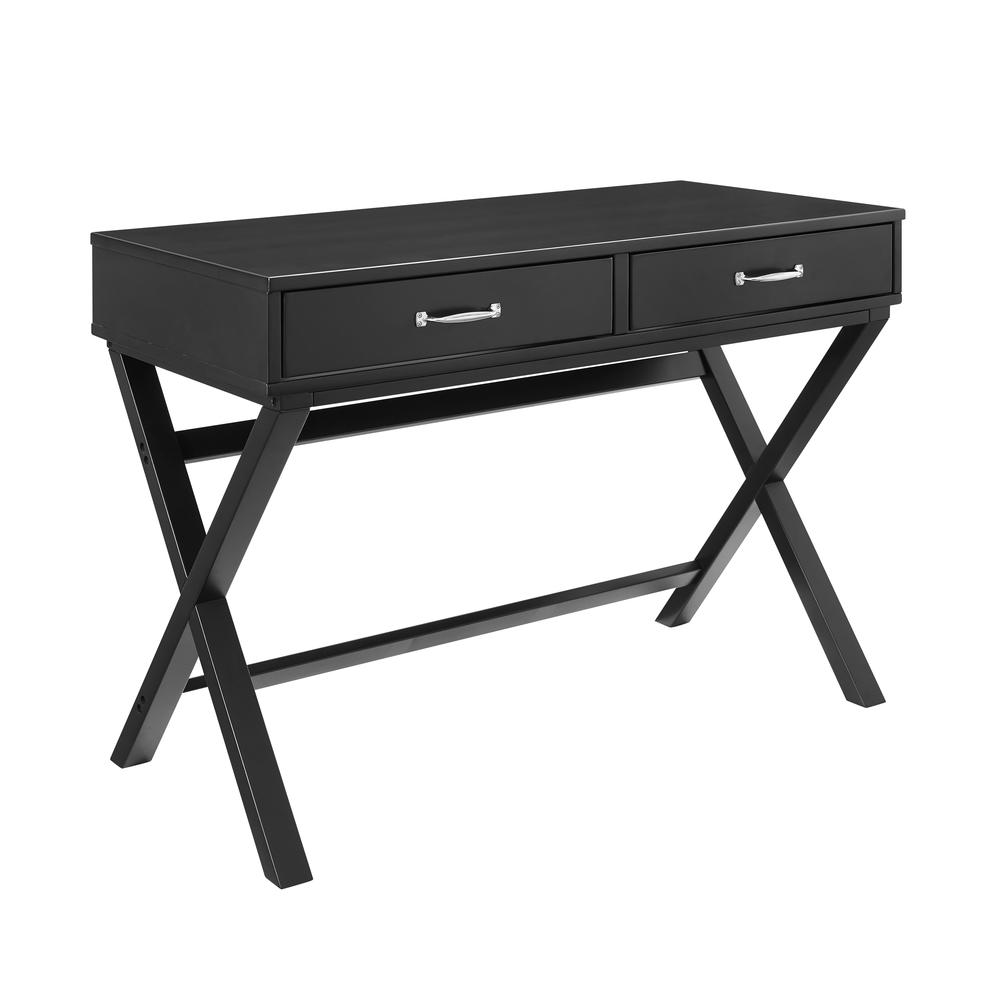 Penney 2-Drawer Desk, Black. Picture 2