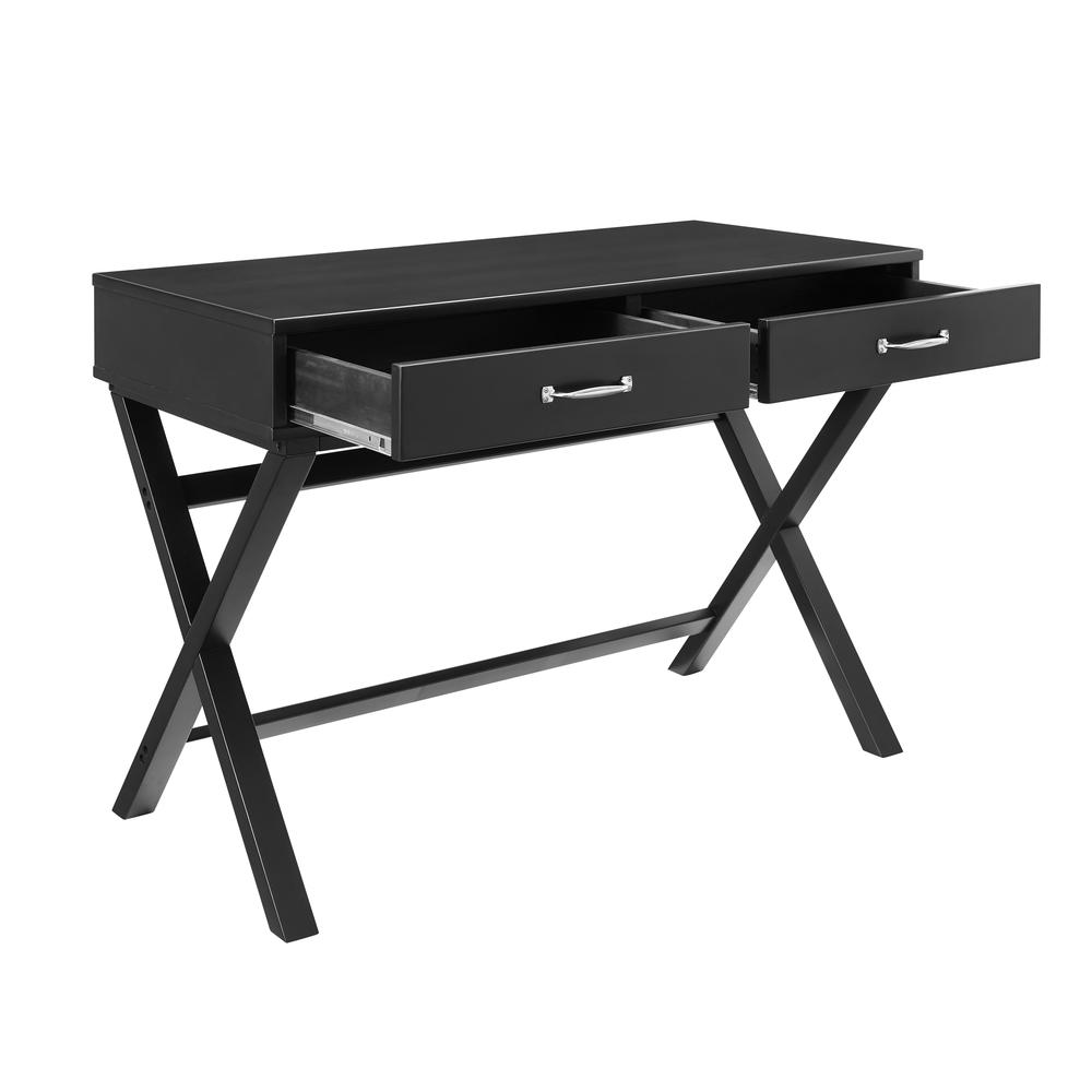 Penney 2-Drawer Desk, Black. Picture 4