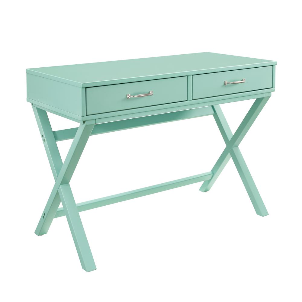 Penney 2-Drawer Desk, Turquoise. Picture 2