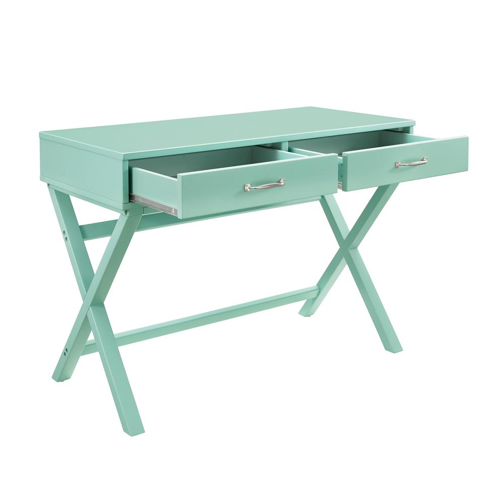 Penney 2-Drawer Desk, Turquoise. Picture 4