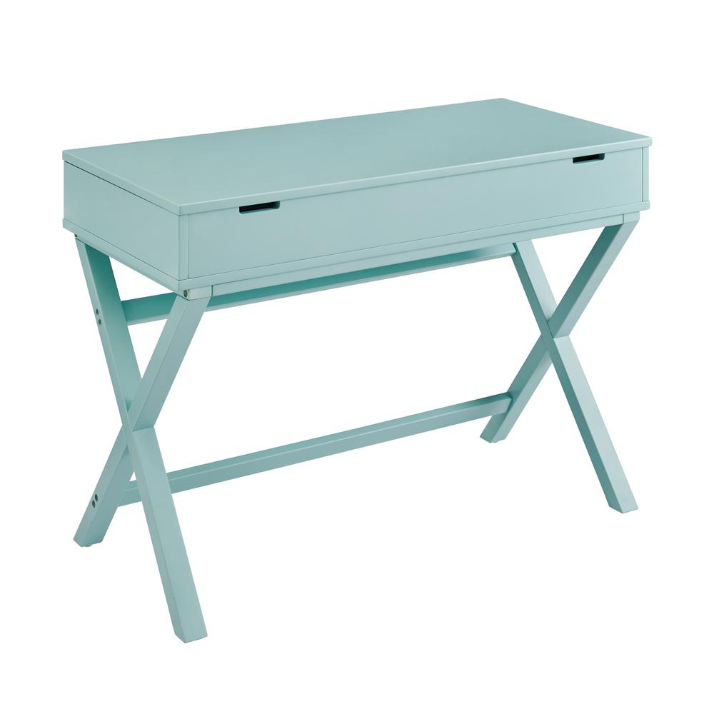 Peggy Lift Top Desk, Turquoise. Picture 5