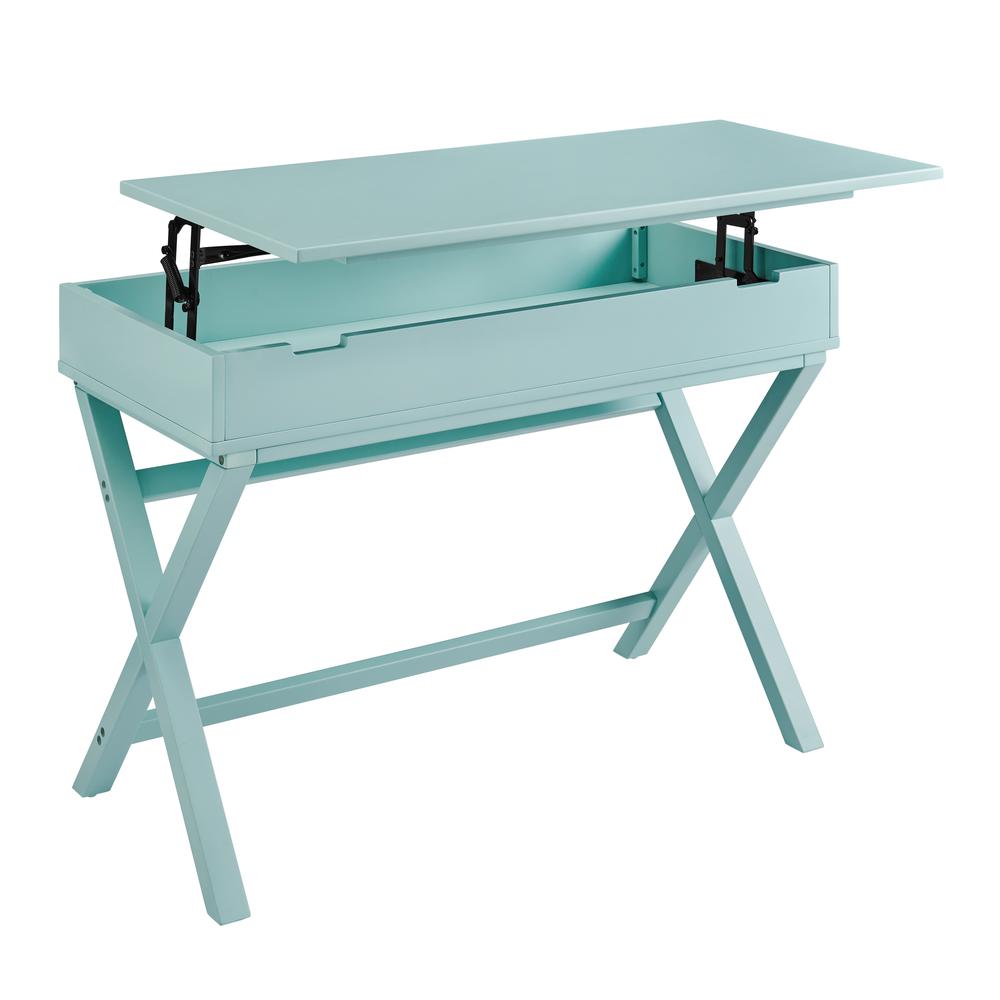 Peggy Lift Top Desk, Turquoise. Picture 6