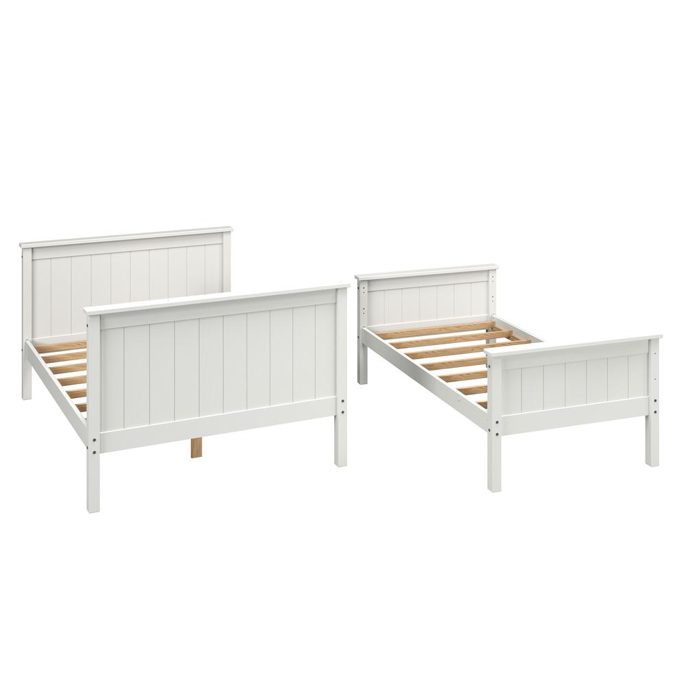 Leah Twin Over Full Bunk Bed White. Picture 5
