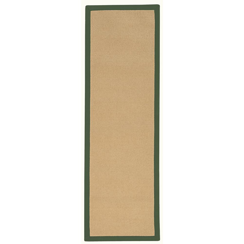 Athena Sisal & Green Rug, Size 2.6 x 8. Picture 1