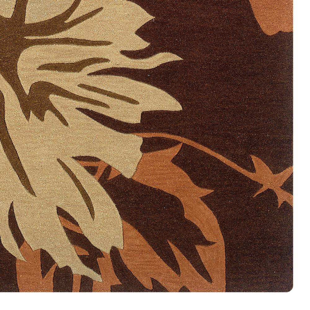 Trio With A Twist Chocolate & Pumpkin 8 x 10 Rug. Picture 1