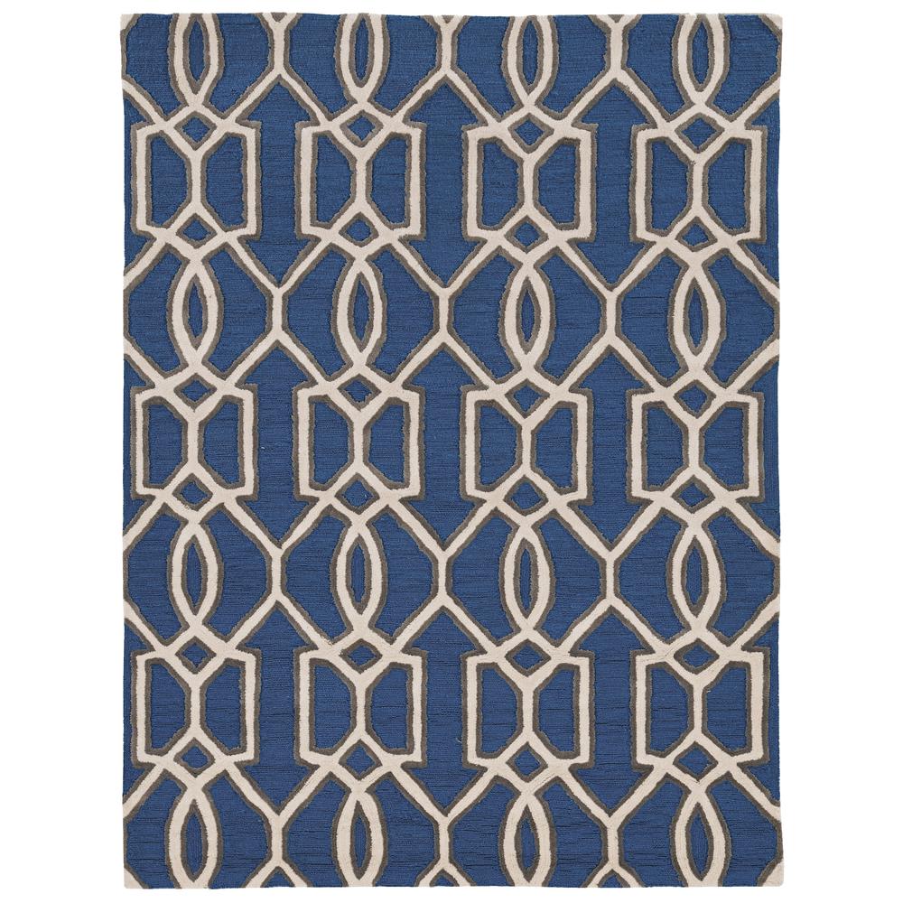Trio Sariay Blue & Ivory 5x7, Rug. Picture 1