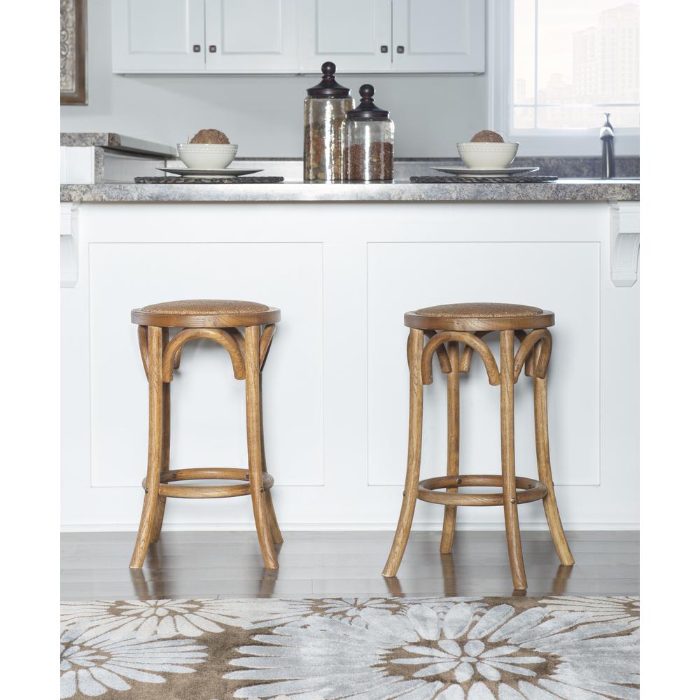 Rae Walnut Backless Counter Stool. Picture 4