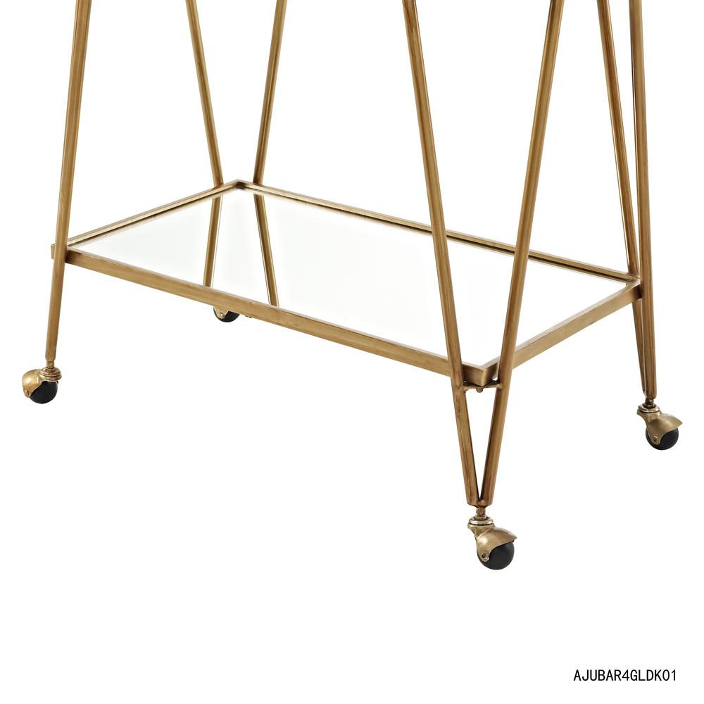 Gold Mid-Century Bar Cart. Picture 3