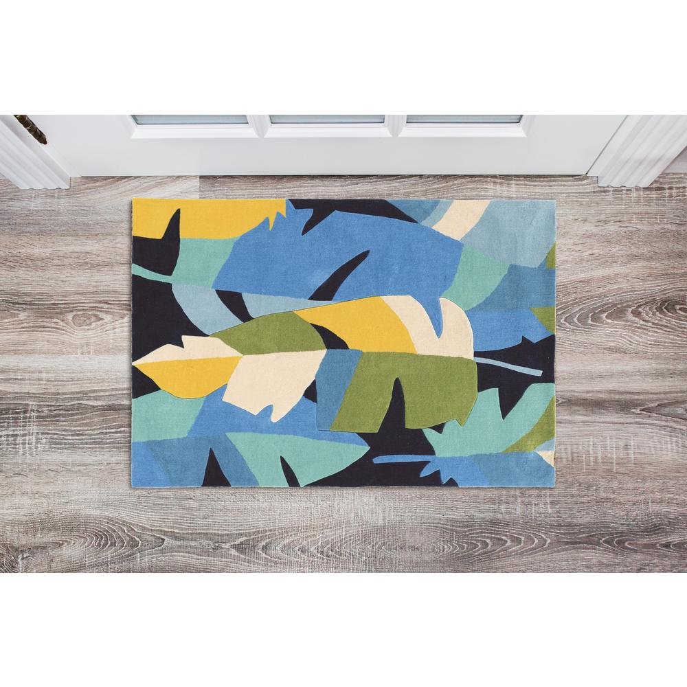 Trio Tropic Blue & Navy 1.10x2.10, Rug. Picture 2