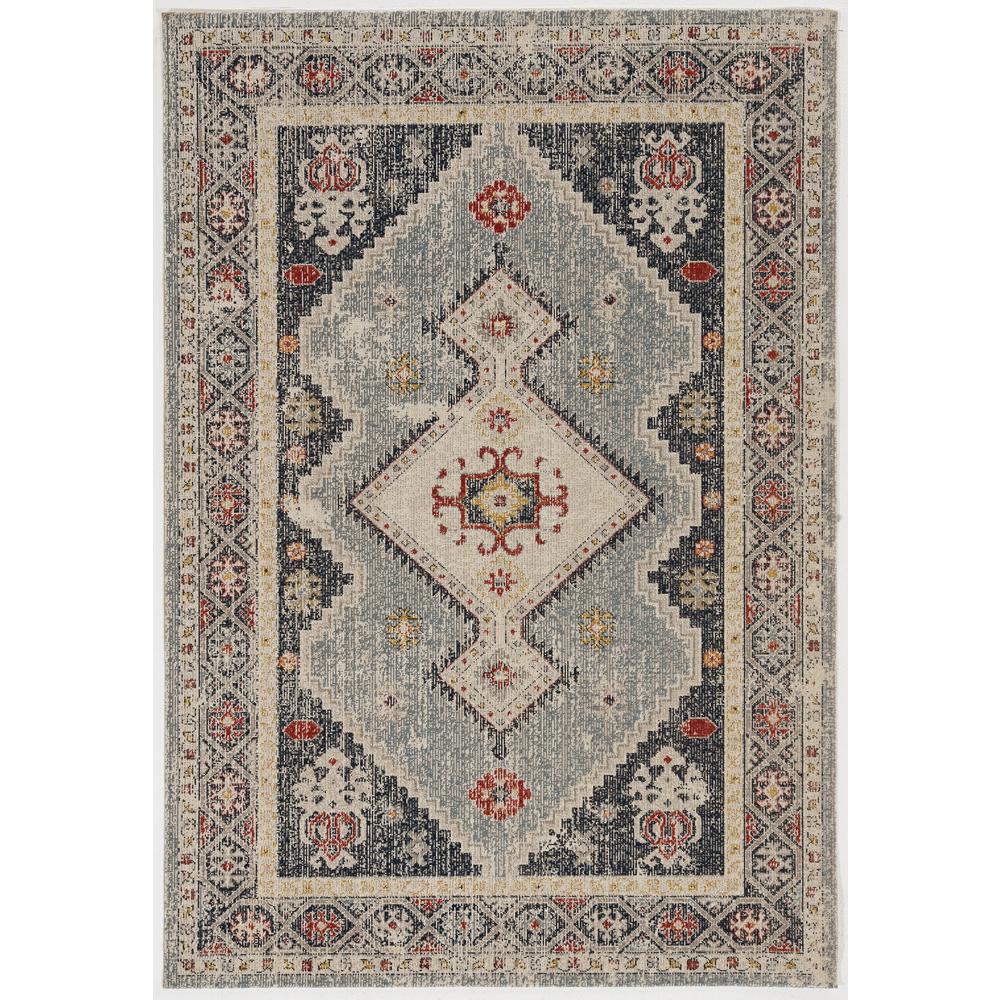 Great Zero Marle Ivory & Blue 8x10, Rug. The main picture.