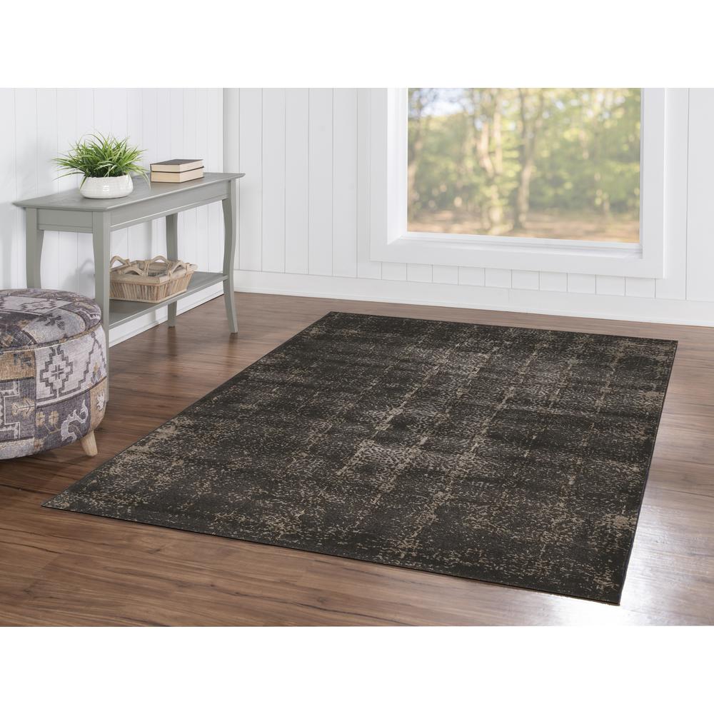 Jewell Collection Vintage Illusion Gray 5x7'6 Rug. Picture 2
