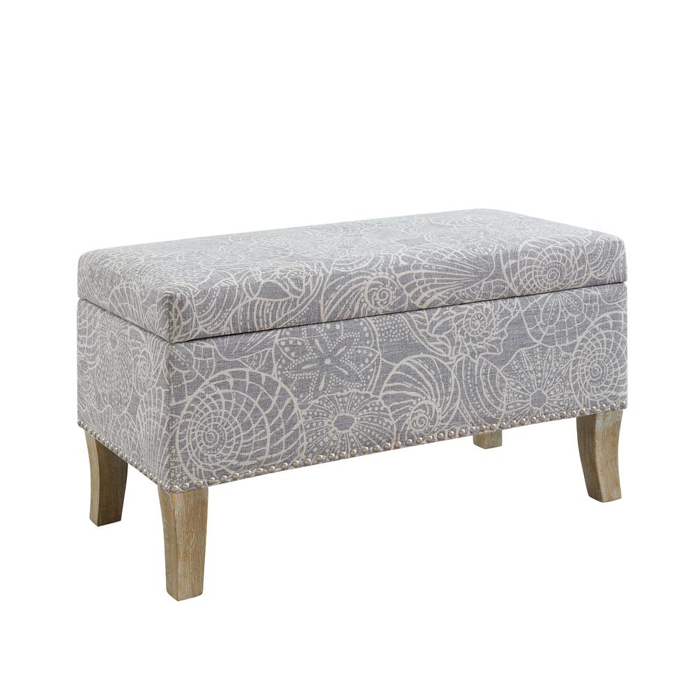 Stephanie Upholstered Storage Ottoman, Stone. Picture 4