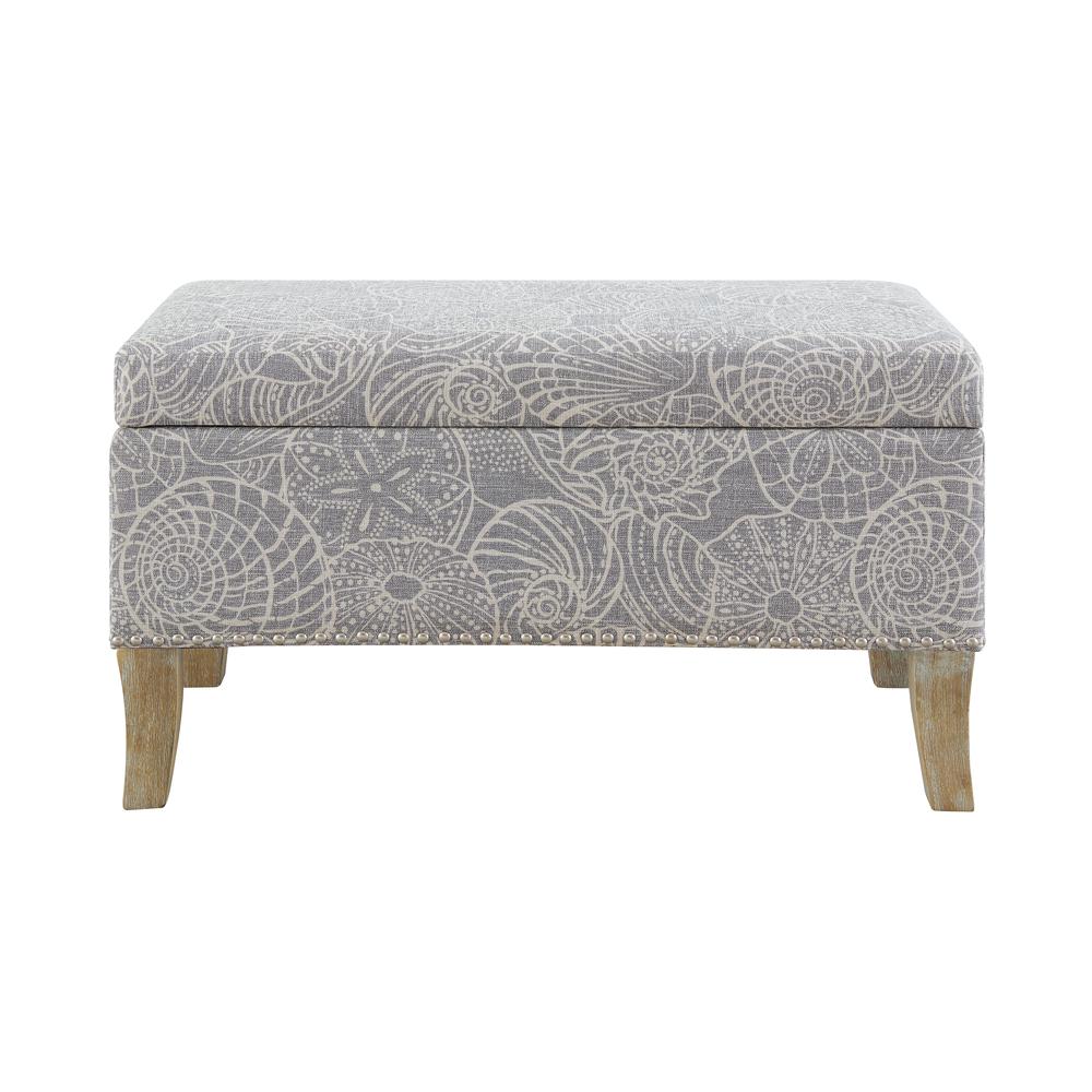 Stephanie Upholstered Storage Ottoman, Stone. Picture 5