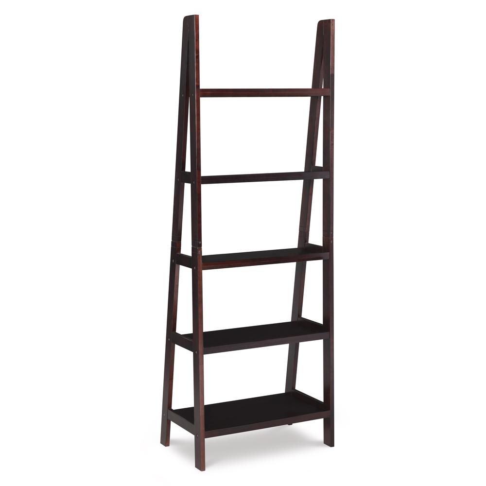 Acadia Ladder Bookshelf, Espresso. Picture 7