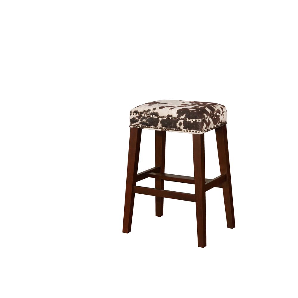 Walt Brown Cow Print Bar Stool. Picture 1