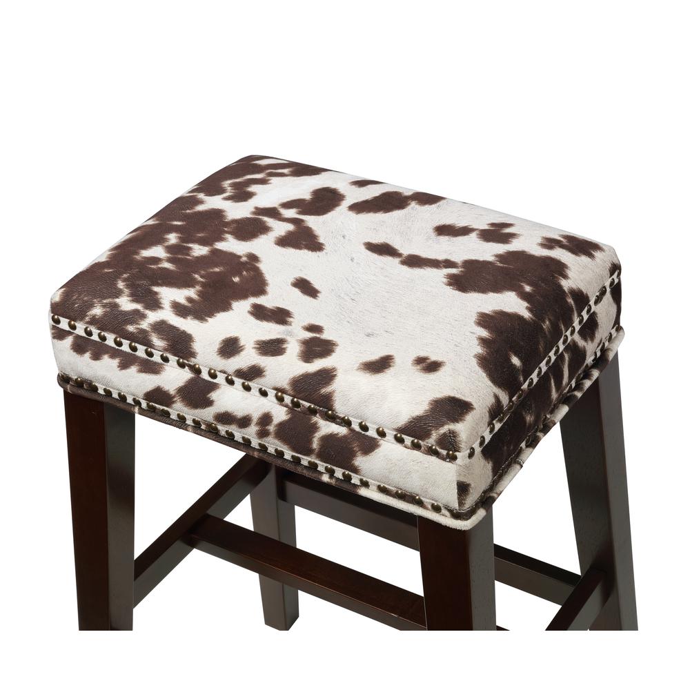 Walt Brown Cow Print Bar Stool. Picture 3