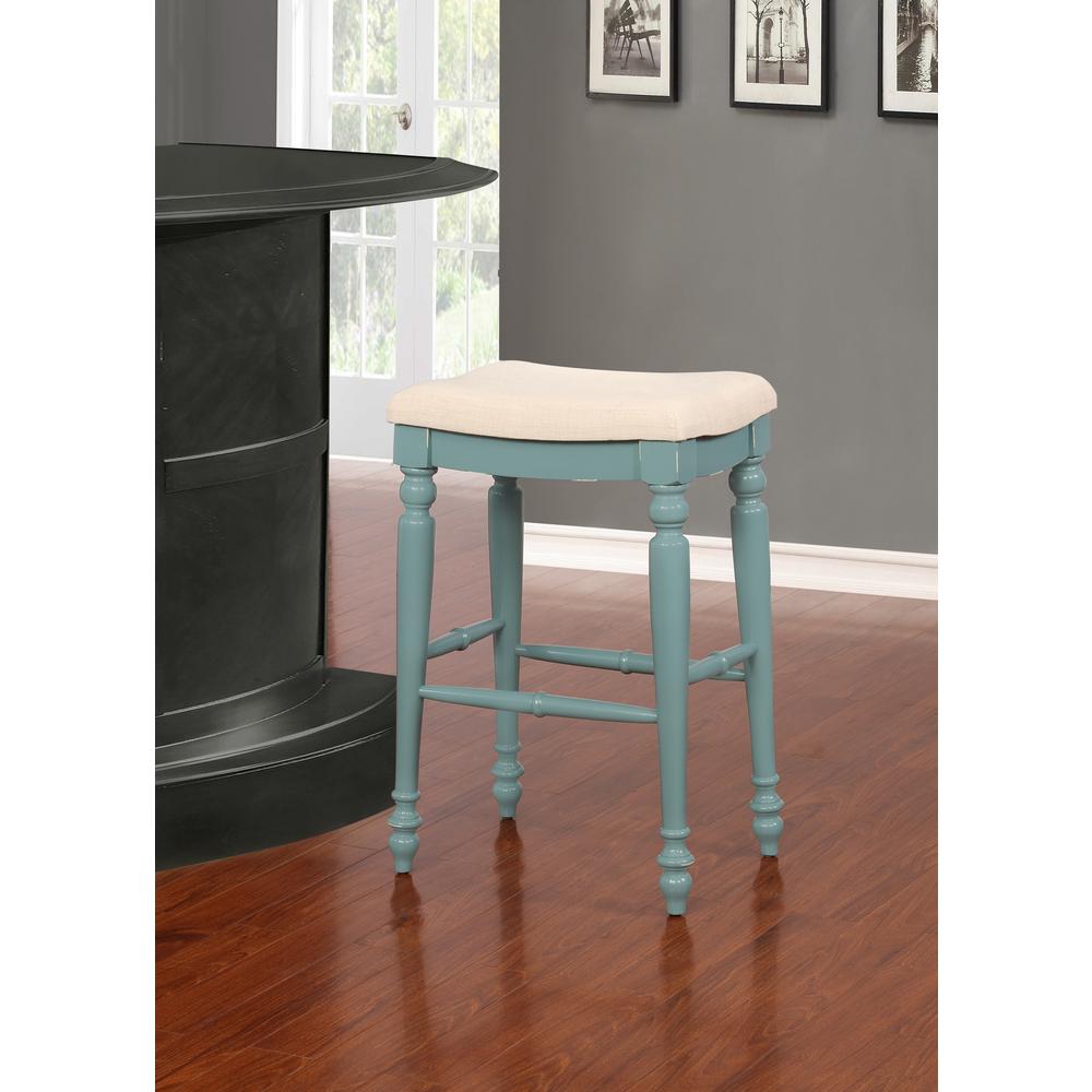 Marino Blue Backless Bar Stool. Picture 4