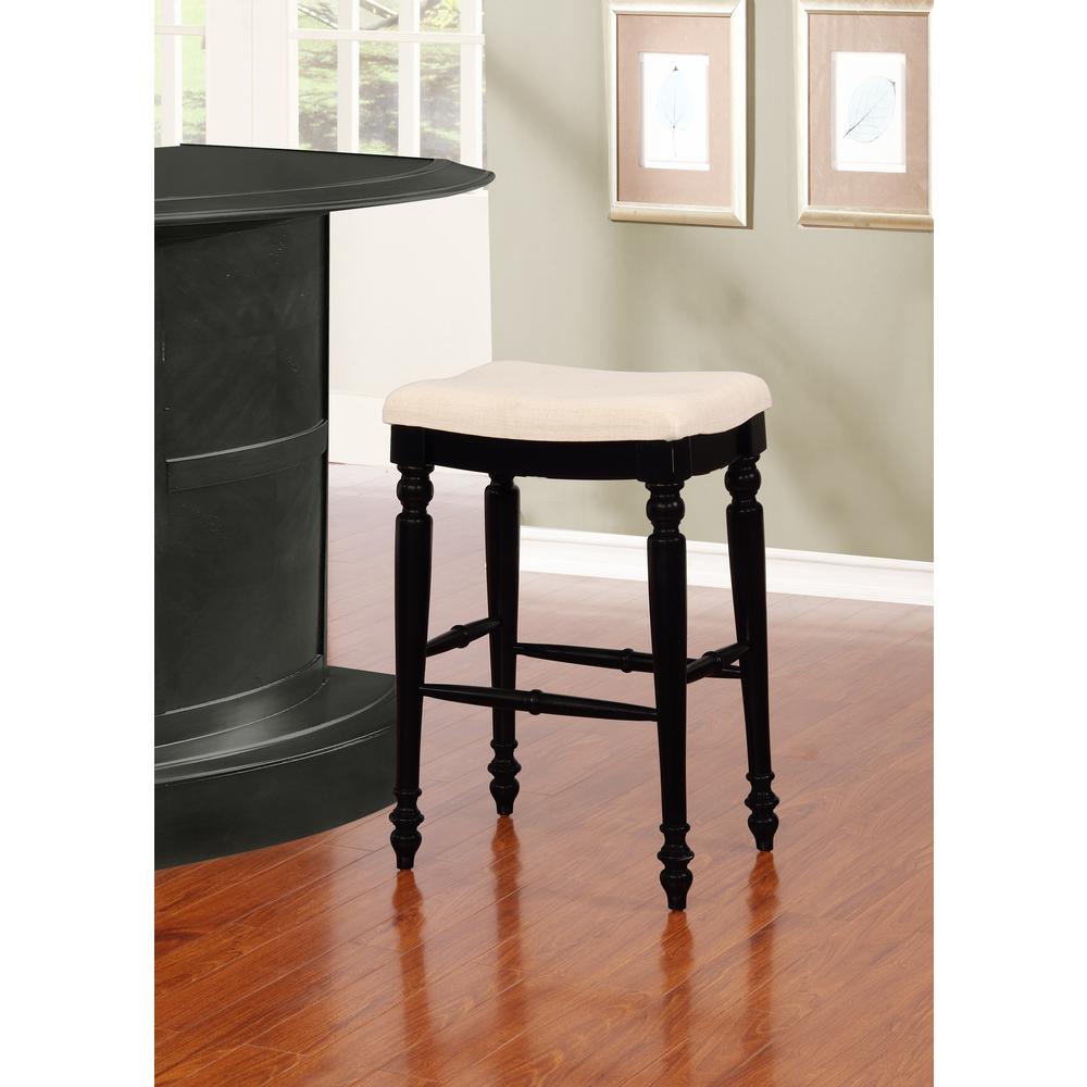 Marino Black Backless Bar Stool. Picture 2